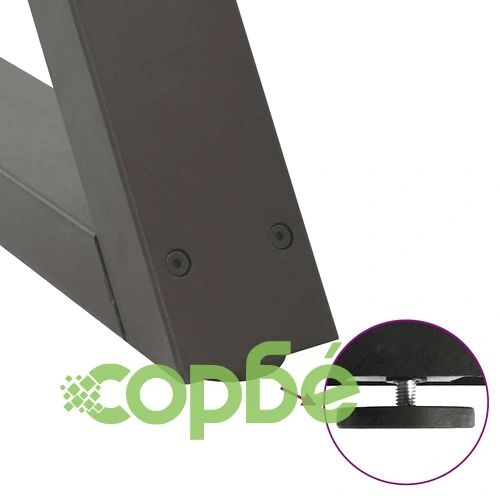 Комплект метални крака за маса 2 бр. - антрацит, 80x(72-73,3) см, стоманени с регулируеми нивелири ➤ топ цена ➤ sorbe.bg