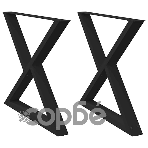 Крака за маса за хранене 2 бр. черни 90x(72-73,3) cm стоманени регулируеми ➤ топ цена ➤ sorbe.bg