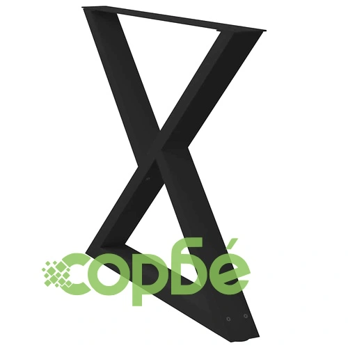 Крака за маса за хранене 2 бр. черни 90x(72-73,3) cm стоманени регулируеми ➤ топ цена ➤ sorbe.bg