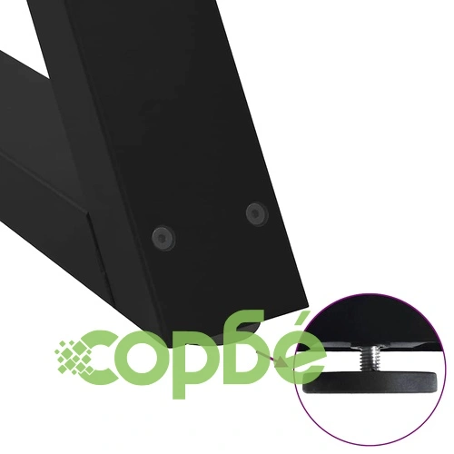 Крака за маса за хранене 2 бр. черни 90x(72-73,3) cm стоманени регулируеми ➤ топ цена ➤ sorbe.bg