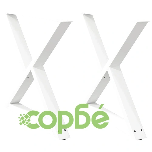 Метални Крака за Трапезна Маса - 2 бр. Бели, 90x(72-73,3) см, Стоманени с Регулируема Височина ➤ топ цена ➤ sorbe.bg