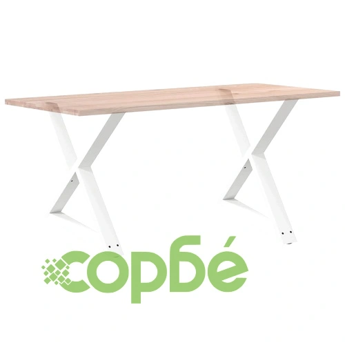 Метални Крака за Трапезна Маса - 2 бр. Бели, 90x(72-73,3) см, Стоманени с Регулируема Височина ➤ топ цена ➤ sorbe.bg