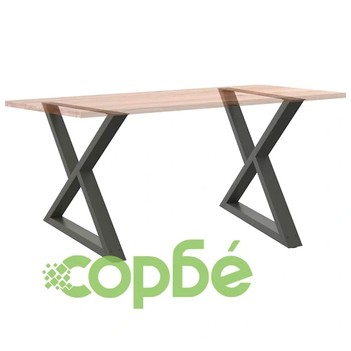 Стоманени крака за маса за хранене, 2 бр., антрацит, 90x(72-73,3) см, с регулируема височина ➤ топ цена ➤ sorbe.bg