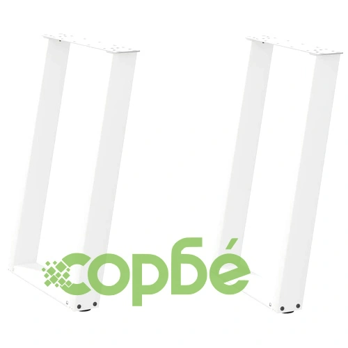 Крака за трапезна маса U-образна форма 2 бр. бели 60x(72-73) см стоманени ➤ топ цена ➤ sorbe.bg