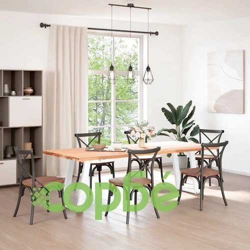 Крака за трапезна маса U-образна форма 2 бр. бели 60x(72-73) см стоманени ➤ топ цена ➤ sorbe.bg