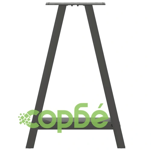 А-образни крака за маса 2 бр, антрацит, 60x(72-73)см, стомана ➤ топ цена ➤ sorbe.bg