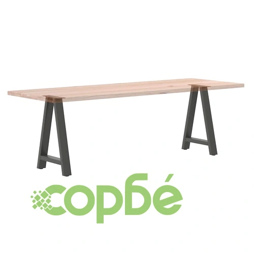 А-образни крака за маса 2 бр, антрацит, 60x(72-73)см, стомана ➤ топ цена ➤ sorbe.bg