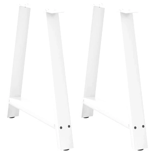 Метални крака за масичка за кафе А-образни 2 бр. бели 70x(72-73) см