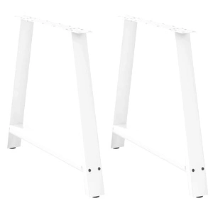 Крака за масичка за кафе А-образни 2 бр. Бели 100x(72-73) см Стомана