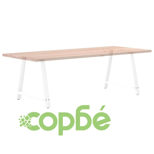 Крака за масичка за кафе А-образни 2 бр. Бели 100x(72-73) см Стомана ➤ топ цена ➤ sorbe.bg