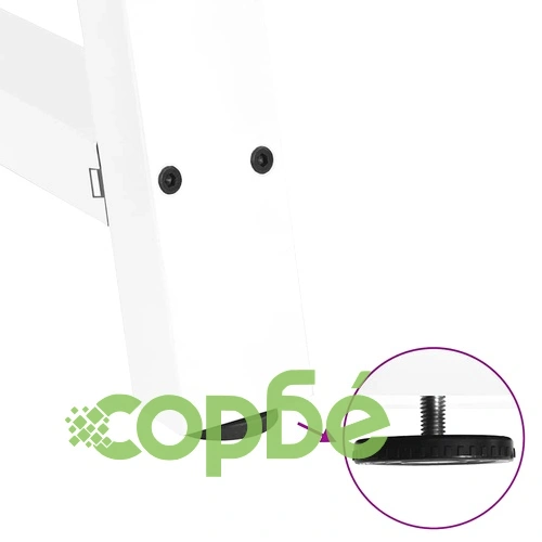 Крака за масичка за кафе А-образни 2 бр. Бели 100x(72-73) см Стомана ➤ топ цена ➤ sorbe.bg