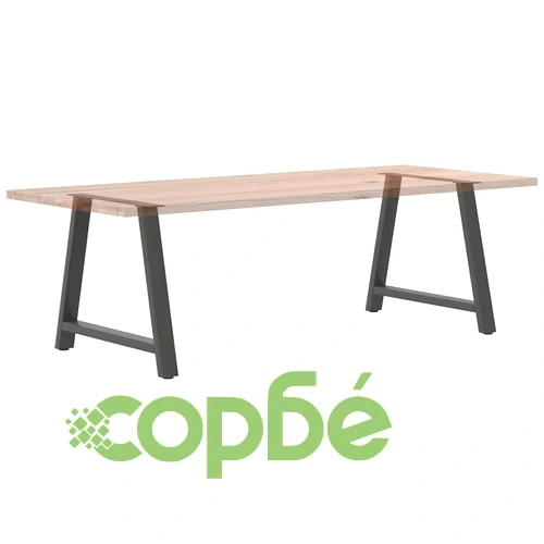 А-образни крака за холна маса, 2 броя, антрацит, 100x(72-73)см, стомана ➤ топ цена ➤ sorbe.bg