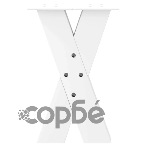 Метални Крака за Масичка за Кафе X-образна Форма 2 бр. Бели 38x(42-43) см ➤ топ цена ➤ sorbe.bg