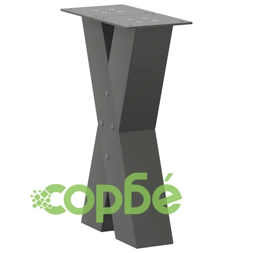 Крака за масичка за кафе X-образни 2 бр. антрацит 38x(42-43) см стоманени ➤ топ цена ➤ sorbe.bg