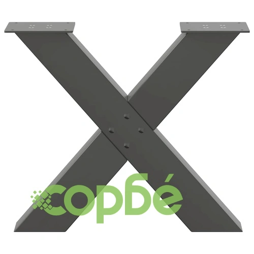 Крака за масичка за кафе X-образни 2 бр. антрацит 50x(42-43) см стомана ➤ топ цена ➤ sorbe.bg