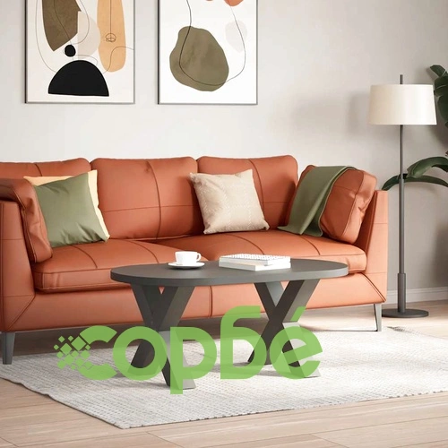 Крака за масичка за кафе X-образни 2 бр. Антрацит 60x(42-43) см Стомана ➤ топ цена ➤ sorbe.bg