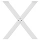 Метални крака за маса X-образни 2 бр. бели 70x(72-73) cm стоманени