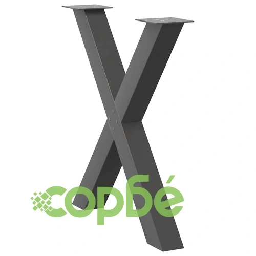 Крака за трапезна маса X-образни 2 бр 70x(72-73) см Антрацит Стомана ➤ топ цена ➤ sorbe.bg