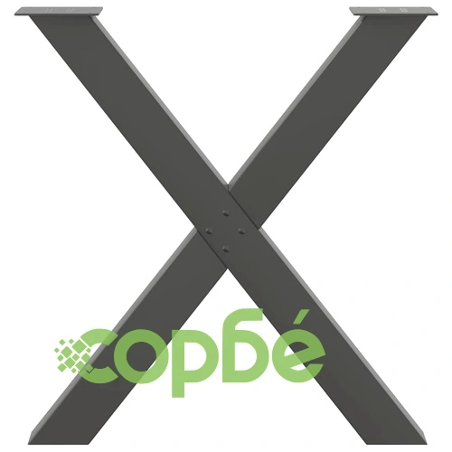 Крака за трапезна маса X-образни 2 бр 80x(72-73) см стоманени антрацит ➤ топ цена ➤ sorbe.bg