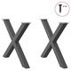 Крака за трапезна маса X-образни 2 бр 90x(72-73) см стоманени антрацит