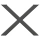 Крака за трапезна маса X-образни 2 бр 90x(72-73) см стоманени антрацит