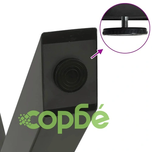 X-образни крака за трапезна маса, 3 бр., 70x(72-73) см, стомана, антрацит ➤ топ цена ➤ sorbe.bg