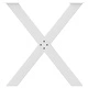Крака за маса за хранене с X-образна форма, 3 бр., бели, 80x(72-73) см, стомана