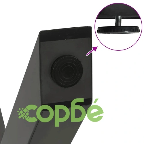 X-образни крака за трапезна маса - 3 бр., 80x(72-73) см, стоманени, антрацит ➤ топ цена ➤ sorbe.bg