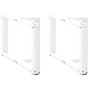 Крака за масичка за кафе тип Тройка 2 бр., бели, 70x25x(42-43) см, стомана