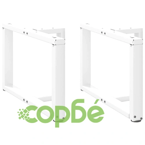 Крака за масичка за кафе тип Тройка 2 бр., бели, 70x25x(42-43) см, стомана ➤ топ цена ➤ sorbe.bg