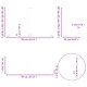 Т-образни крака за холна маса от стомана - 2 бр. - 70x25x(42-43) см - Естествен цвят