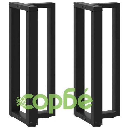 Т-образни Крака за Конзолна Маса 2 бр. Черни 20x28x(72-73)см Стомана ➤ топ цена ➤ sorbe.bg