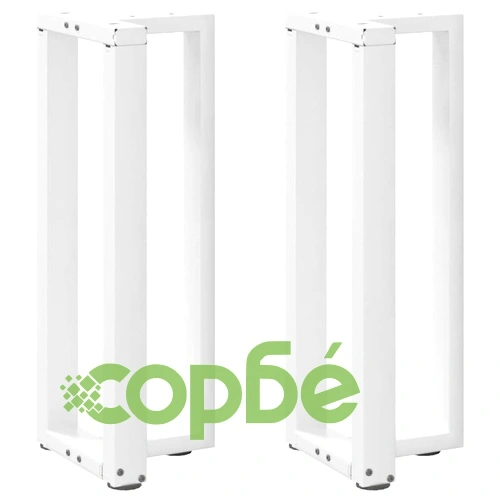 Конзолна маса с 2 броя Т-образни крака от стомана, черни, 25x28x(72-73)см ➤ топ цена ➤ sorbe.bg