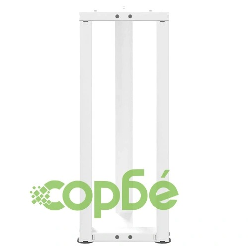 Конзолна маса с 2 броя Т-образни крака от стомана, черни, 25x28x(72-73)см ➤ топ цена ➤ sorbe.bg