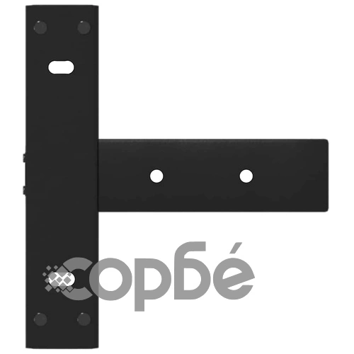 Т-образни крака за конзолна маса, 2 броя, черни, 38x25x(72-73)см, стомана ➤ топ цена ➤ sorbe.bg