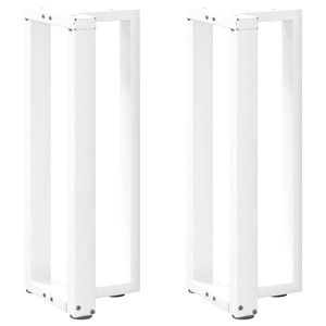 Конзолни крака за маса Т-образна форма 2 бр. Бели 38x25x(72-73) см Стомана