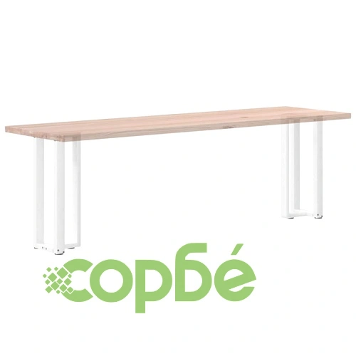 Конзолни крака за маса Т-образна форма 2 бр. Бели 38x25x(72-73) см Стомана ➤ топ цена ➤ sorbe.bg