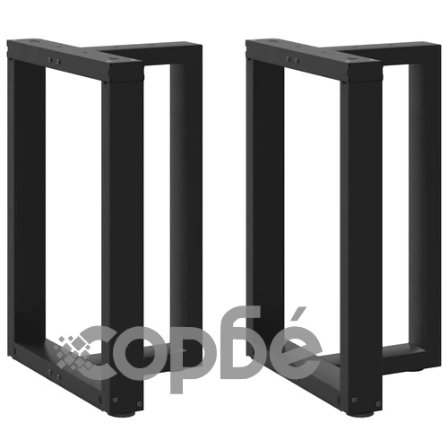 Метални крака за трапезна маса Т-образни 2 бр. черни 50x35x(72-73) см стомана ➤ топ цена ➤ sorbe.bg