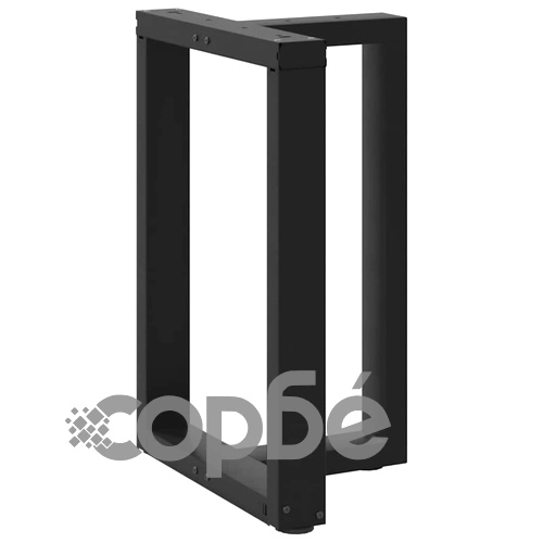 Метални крака за трапезна маса Т-образни 2 бр. черни 50x35x(72-73) см стомана ➤ топ цена ➤ sorbe.bg