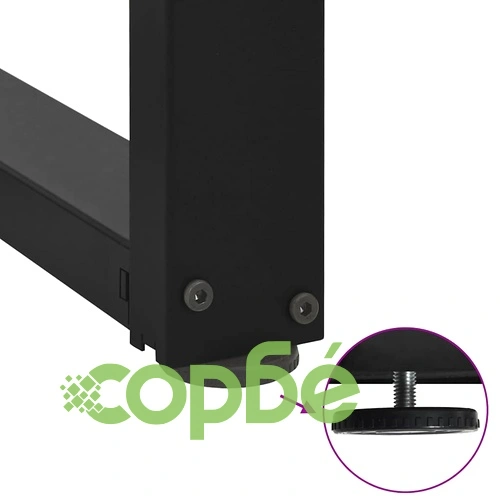 Метални крака за трапезна маса Т-образни 2 бр. черни 50x35x(72-73) см стомана ➤ топ цена ➤ sorbe.bg