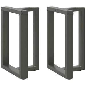 Крака за трапезна маса Т-образни 2 бр Антрацит 50x35x(72-73) см Стомана
