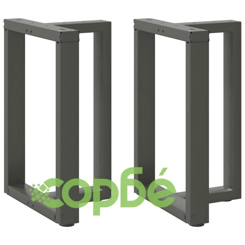 Крака за трапезна маса Т-образни 2 бр Антрацит 50x35x(72-73) см Стомана ➤ топ цена ➤ sorbe.bg