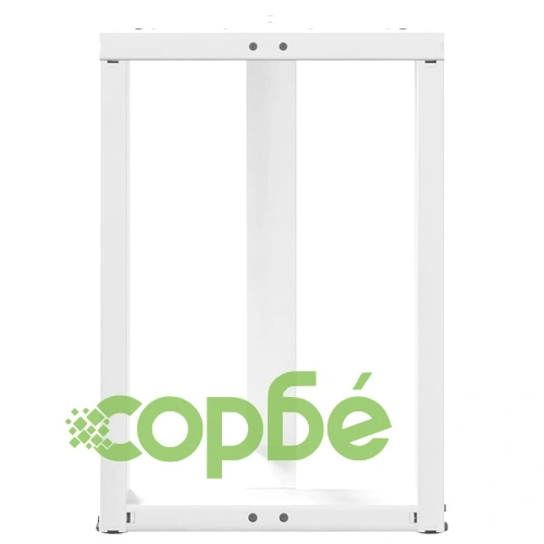 Метални крака за трапезна маса, Т-образни, 2 бр., бели, 60x35x(72-73) см, стомана ➤ топ цена ➤ sorbe.bg