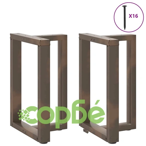 Т-образни крака за маса за хранене - 2 бр., стомана, 60x35x(72-73) см ➤ топ цена ➤ sorbe.bg