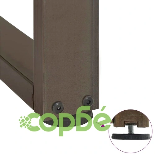 Т-образни крака за маса за хранене - 2 бр., стомана, 60x35x(72-73) см ➤ топ цена ➤ sorbe.bg