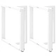 Крака за трапезна маса тип Тройка 2 бр. бели 70x35x(72-73) см стоманени