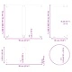 Крака за трапезна маса Т-образни 2 бр Антрацит 70x35x(72-73) см Стомана
