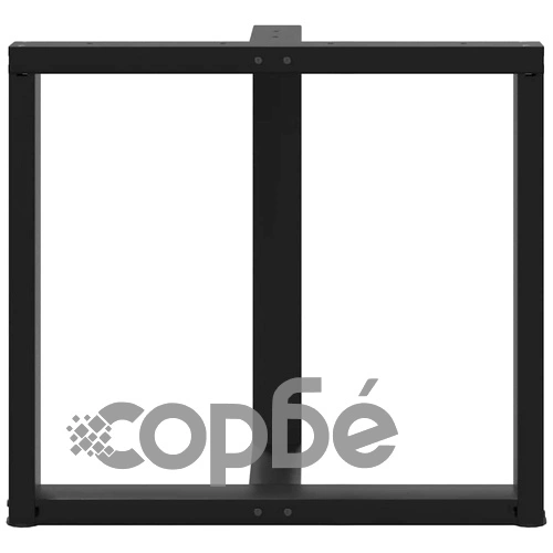 Крака за трапезна маса, Т-образни, 2 броя, черни, 80x35x(72-73) см, стомана ➤ топ цена ➤ sorbe.bg
