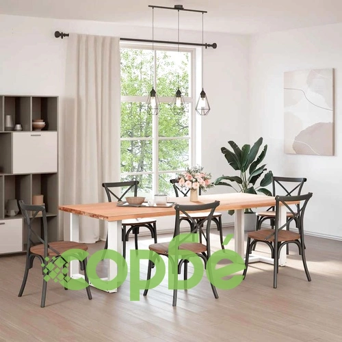 Метални крака за трапезна маса Т-образни 2 бр. 80x35x(72-73) см стомана бели ➤ топ цена ➤ sorbe.bg