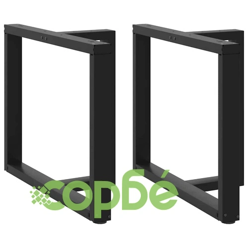 Метални крака за трапезна маса Т-образни 2 бр. черни 90x35x(72-73) см стомана ➤ топ цена ➤ sorbe.bg